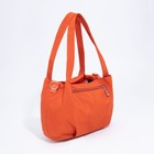 Сумка женская на молнии, цвет рыжий - фото 39801317