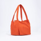 Сумка женская на молнии, цвет рыжий - фото 39801318