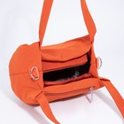 Сумка женская на молнии, цвет рыжий - фото 39801321