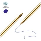 Ручка шариковая поворотная MESHU Gold, синий стержень, металлический корпус - Фото 5