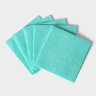Салфетки вискозные универсальные Доляна, тряпки для уборки, 5 шт, 30×30 см, цвет зелёный - фото 6719371