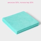 Салфетки вискозные универсальные Доляна, 5 шт., 30×30 см, зелёные - Фото 3