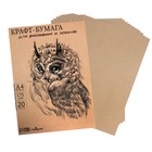 Крафт-бумага для рисования и эскизов А4 (210х300 мм), 20 листов, 175 г/м2, коричневая - фото 10032428