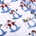 Лоскут «Снеговики с ёлочками», 50 х 50 см, органза - Фото 2