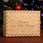 Подарочная коробка, сборная "Посылка от Деда Мороза", 24 х 17 х 8 см - фото 321365412
