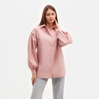 Рубашка женская с объёмными рукавами MINAKU: Casual Collection цвет темно-розовый, р-р 42 - Фото 3