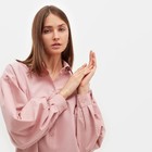 Рубашка женская с объёмными рукавами MINAKU: Casual Collection цвет темно-розовый, р-р 42 - Фото 4