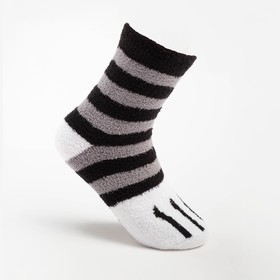 Носки женские махровые «Кошкины лапки», цвет серый, размер 36-40