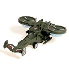 Вертолет «Боец», работает от батареек, свет и звук, цвет зелёный - фото 24352257