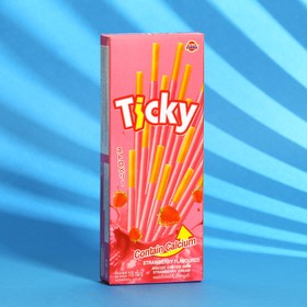 Бисквитные палочки Ticky покрытые клубничным кремом, 18 г 9292758