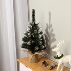 Искусственная ёлка настольная «Классическая белоснежная», 60 см, ПВХ ветки отгибаются, серебро - Фото 2