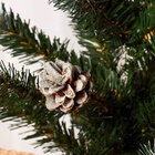 Искусственная ёлка настольная «Классическая белоснежная», 60 см, ПВХ ветки отгибаются, серебро - Фото 3