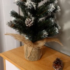 Искусственная ёлка настольная «Классическая белоснежная», 60 см, ПВХ ветки отгибаются, серебро - Фото 4