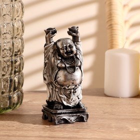 

Сувенир "Хотей" 13,5х6 см, полистоун, серебро-белый