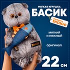 Мягкая игрушка «Кот Басик с джинсовой рыбкой», 22 см - Фото 1
