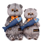 Мягкая игрушка «Кот Басик с джинсовой рыбкой», 22 см - Фото 7