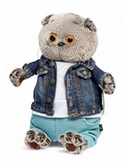 Мягкая игрушка «Кот Басик в джинсовой куртке и бирюзовых штанах», 30 см - Фото 11