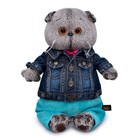 Мягкая игрушка «Басик в джинсовой куртке и бирюзовых штанах», 30 см - фото 6720174