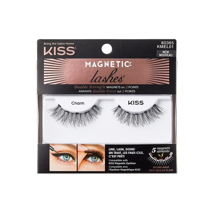 Магнитные ресницы нового поколения Kiss Charm Magnetic Eyeliner Lash KMEL01, пара