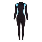 Термобельё женское (джемпер, леггинсы), цвет чёрный/голубой, размер 46 - Фото 9