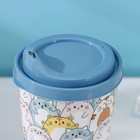 Стакан пластиковый с крышкой «IZI-GO», 550 мл, 9,3×9,1×15,8 см, декор МИКС, цвет тёмно-голубой 9308458 - фото 14465051