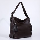 Сумка женская на молнии, цвет коричневый - фото 45937203