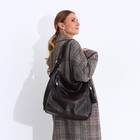 Сумка женская на молнии, цвет коричневый - фото 45937206