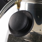 Крышка для сковороды и кастрюли Доляна, d=18 см, нержавеющий обод, пластиковая ручка, стекло, прозрачная - Фото 3