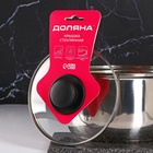 Крышка для сковороды и кастрюли Доляна, d=18 см, нержавеющий обод, пластиковая ручка, стекло, прозрачная - Фото 4