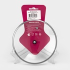 Крышка для сковороды и кастрюли Доляна, d=18 см, нержавеющий обод, пластиковая ручка, стекло, прозрачная - Фото 6