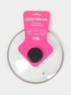 Крышка для сковороды и кастрюли Доляна, d=24 см, нержавеющий обод, пластиковая ручка, стекло, прозрачная - Фото 9