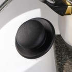 Крышка для сковороды и кастрюли Доляна, d=26 см, нержавеющий обод, пластиковая ручка, стекло, прозрачная - Фото 3