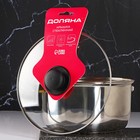 Крышка для сковороды и кастрюли Доляна, d=26 см, нержавеющий обод, пластиковая ручка, стекло, прозрачная - Фото 4