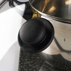 Крышка для сковороды и кастрюли Доляна, d=28 см, нержавеющий обод, пластиковая ручка, стекло, прозрачная - Фото 3