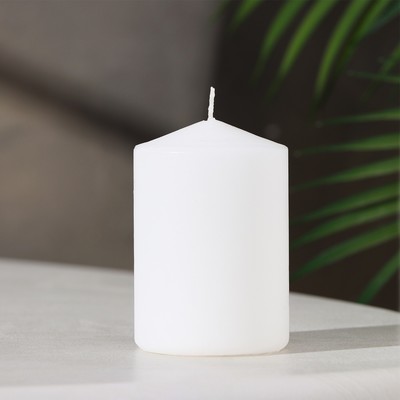 Свеча-цилиндр, 6×8.5 см, 180 г, 12 ч, белая