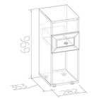 Тумба прикроватная Sherlock 51, 282 × 353 × 696 мм, цвет орех шоколадный - Фото 3