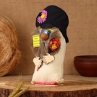 Оберег "Домовой в кепке с ложкой", лён, 20 см - фото 27565090