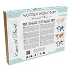 Карта мира деревянная Eco Wood Art Wooden World Map Emerald Planet, объёмная, трёхуровневая, размер S, 100x55 см, цвет изумурудный - Фото 4