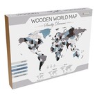 Карта мира деревянная Eco Wood Art Wooden World Map Smoky Dreams, объёмная, трёхуровневая, размер S, 100x55 см, цвет дымчатый - Фото 6