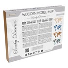 Карта мира деревянная Eco Wood Art Wooden World Map Smoky Dreams, объёмная, трёхуровневая, размер S, 100x55 см, цвет дымчатый - Фото 7
