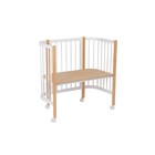 Кроватка детская Polini kids Simple 105, приставная, цвет белый-бук - фото 115652612