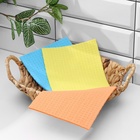 Салфетки для уборки Доляна, целлюлоза губчатая, 16.5×15.5 см, 3 шт. - Фото 2