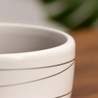 Горшок для цветов «Магнолия», 500 мл, d=13 см, h=10 см, керамика, с поддоном, белый - Фото 3