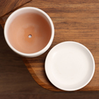 Горшок для цветов «Магнолия», 500 мл, d=13 см, h=10 см, керамика, с поддоном, белый - Фото 4