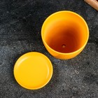 Горшок для цветов «Магнолия», 1.4 л, d=15 см, h=13 см, керамический, с поддоном, жёлтый - Фото 3