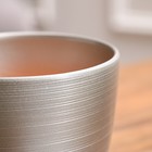 Горшок цветочный с поддоном 1,4 л, серый, керамика, "Амелия" (М) - Фото 3