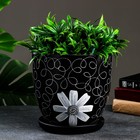 Горшок цветочный "Анемона" чёрное, 4,7 л - фото 10035946