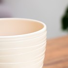 Горшок цветочный с поддоном 1,4 л, бежевый керамика, "Нежность" (М) 9319988