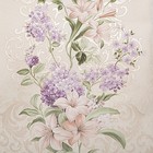 Обои бумажные «Саратовские обои. Лилия», с рисунком цветов, 0.53×10.05 м, цвет бежевый - Фото 2