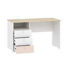 Стол письменный с ящиками Банни, 1302х600х756, Белый/Дуб сонома/Бисквит МДФ - фото 120716578